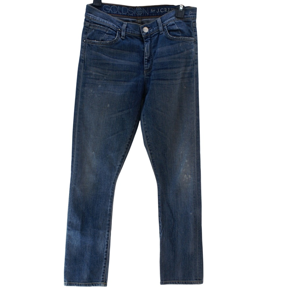 Goldsign for J.Crew Jenny Skinny Jeans Made in USA W3202-920 Size 29 Distressed